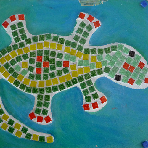 Ferienworkshop Gestalten mit Mosaik im Feierwerk Dschungelpalast