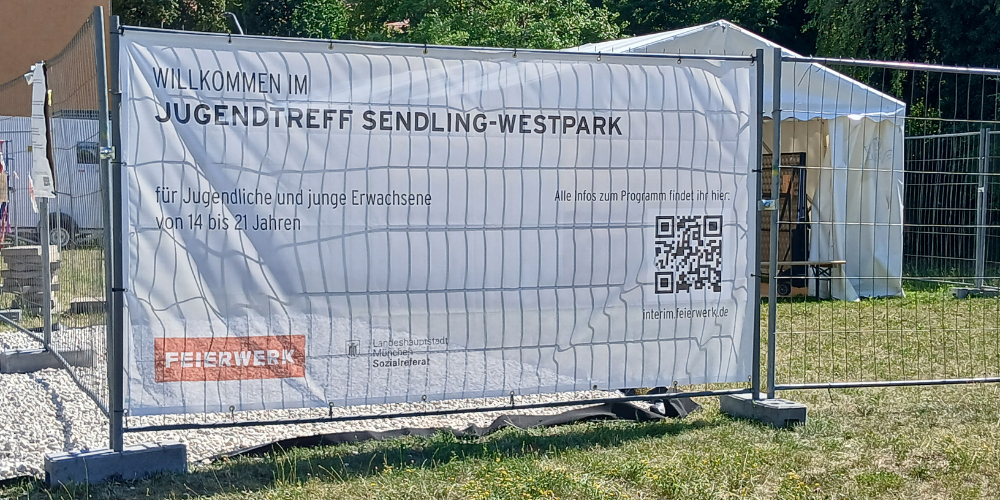 Interim Jugendtreff Sendling-Westpark Banner (c) Feierwerk