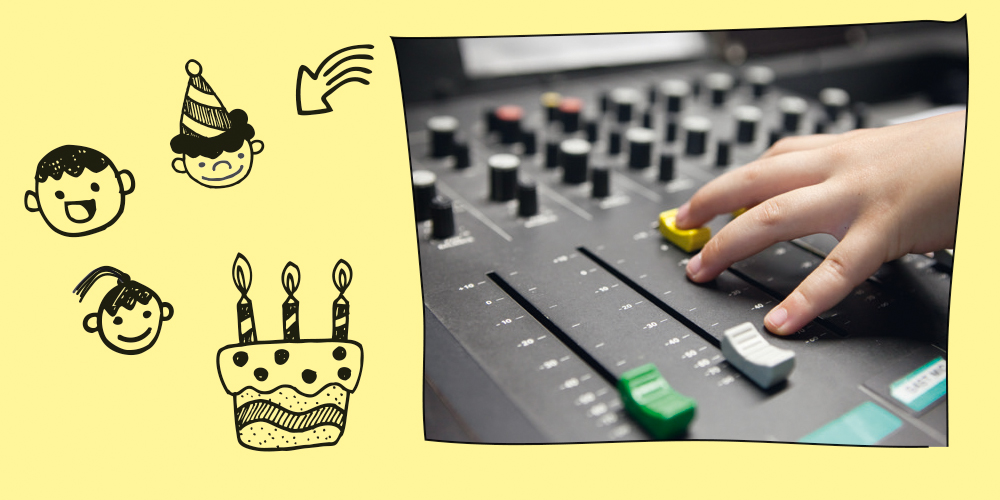 Im Radiostudio vom Feierwerk Trafixx kannst du auch Geburtstag feiern
