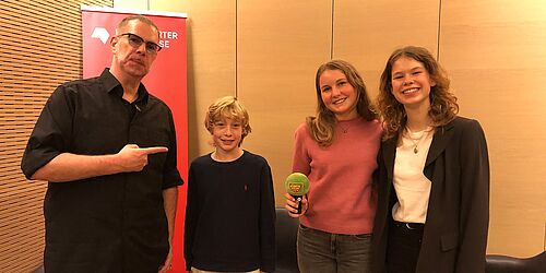 Reporterteam mit Markus Heitz 