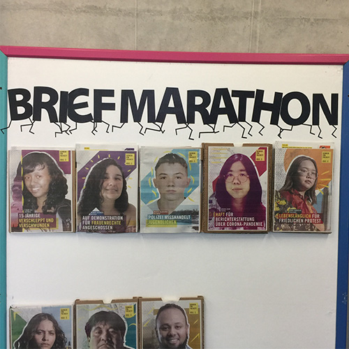Briefmarathon in der Feierwerk Südpolstation