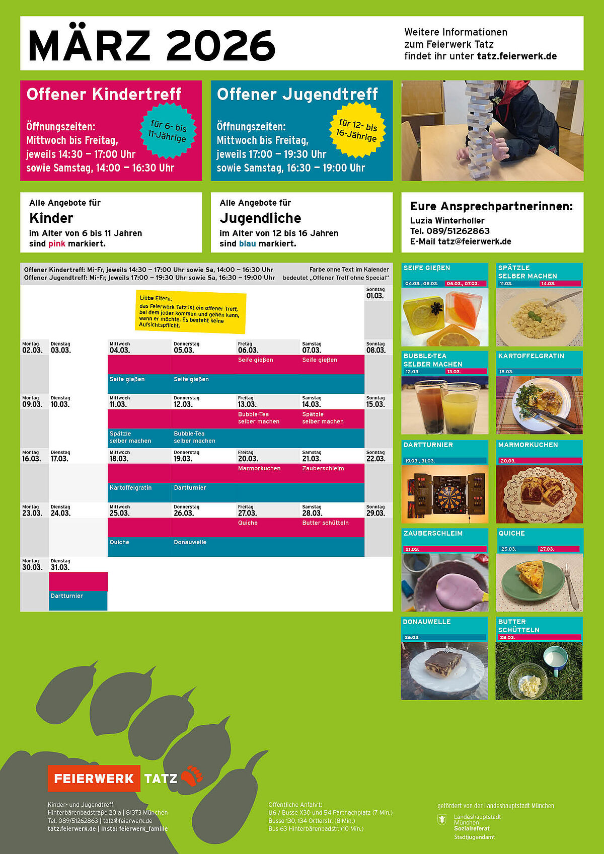 Tatz Programm März 2026