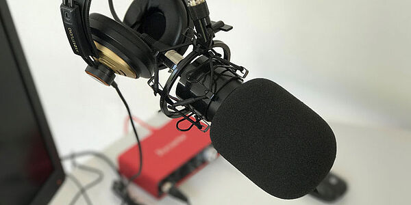 Mikrofon für die Studioaufnahmen