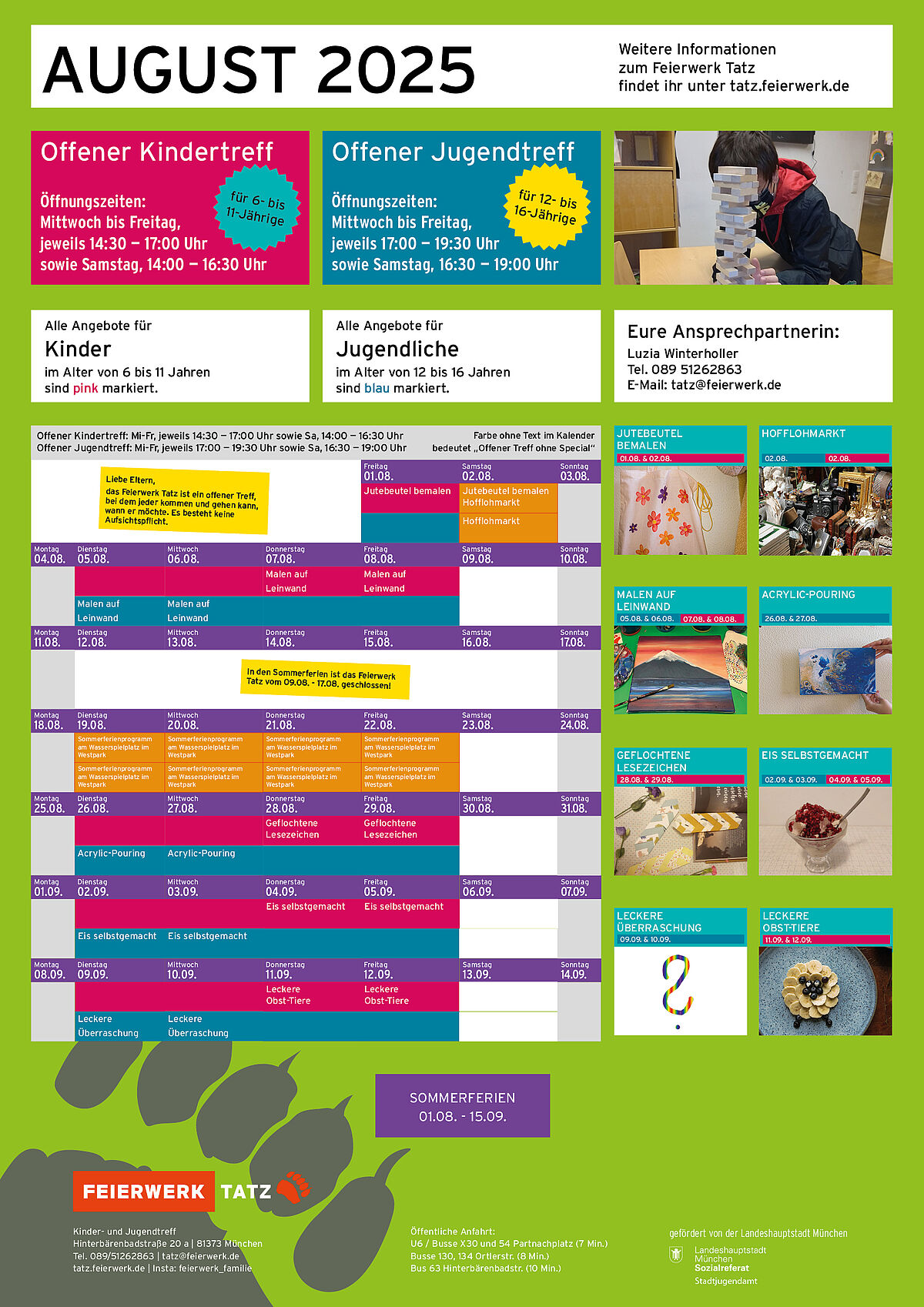 Tatz Programm August 2025
