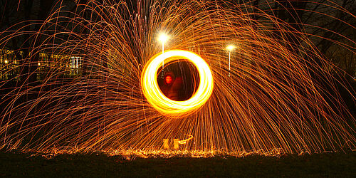 Lightpainting mit Feierwerk Boom
