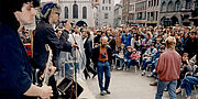 1987 Übungsraumaktion Öffentliches Proben am Marienplatz