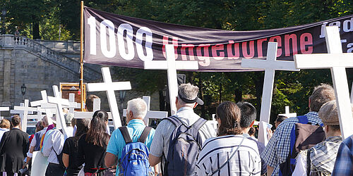 Kundgebung 1000 Kreuze Marsch 