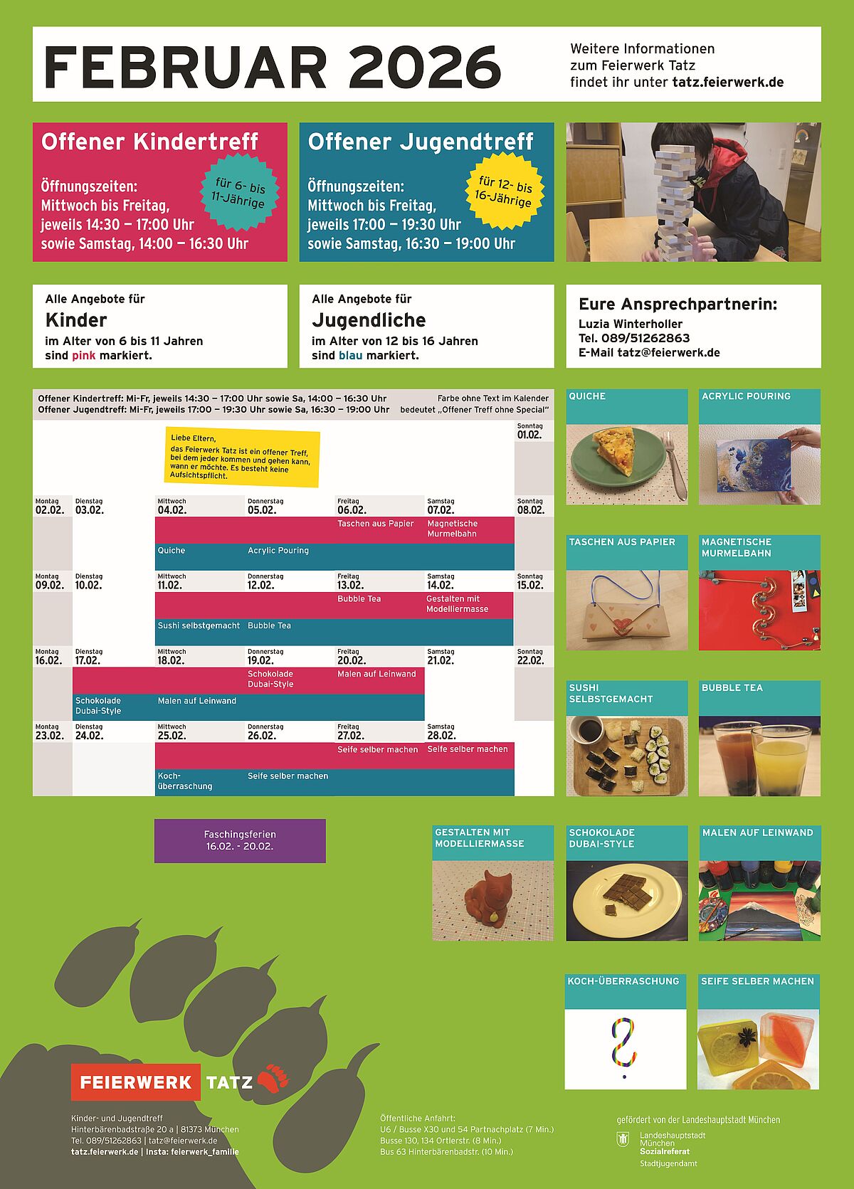 Tatz Programm Februar 2026