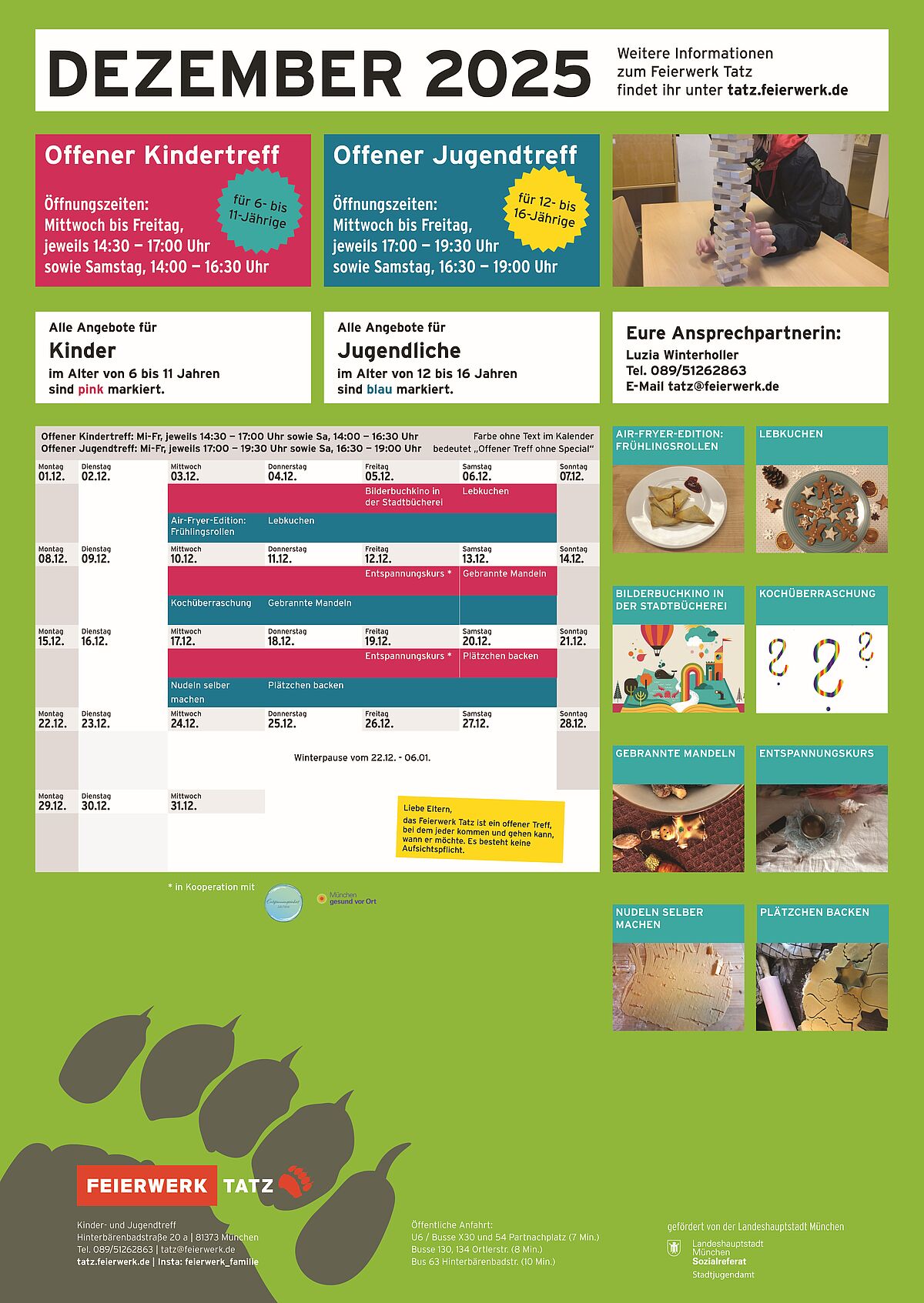 Tatz Programm Dezember 2025