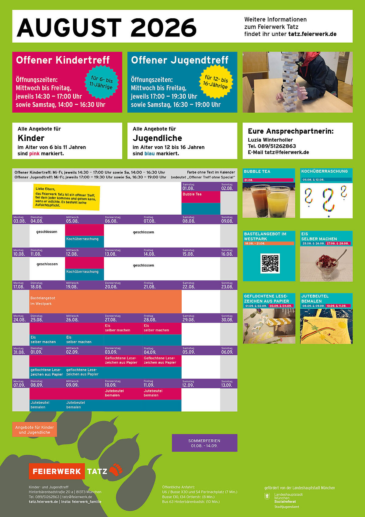 Tatz Programm August 2026