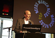 Begruessung durch Kulturreferent Dr. Kueppers zum ersten Muenchner Popmusik Hearing