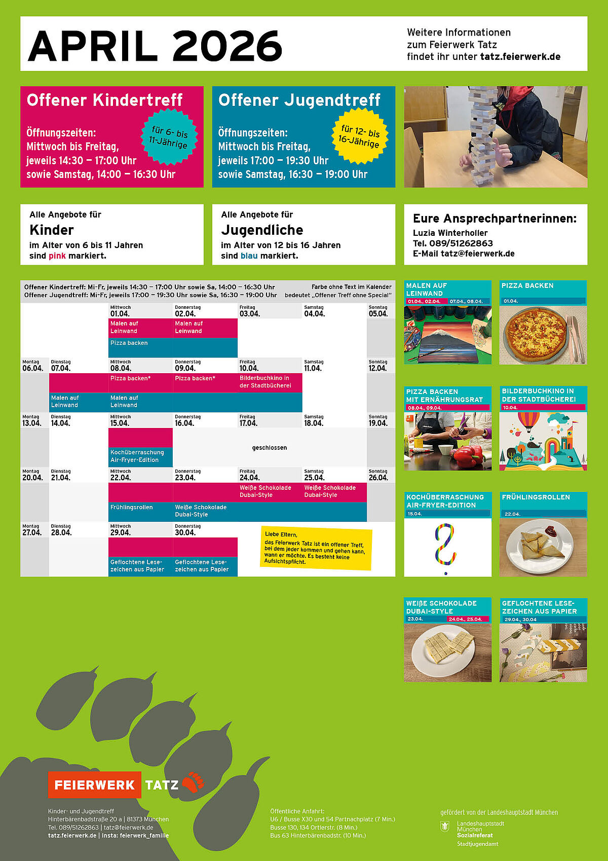 Tatz Programm April 2026