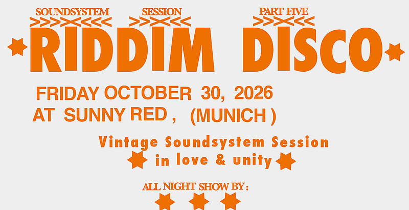 Plakat Riddim Disco am 30.10.26