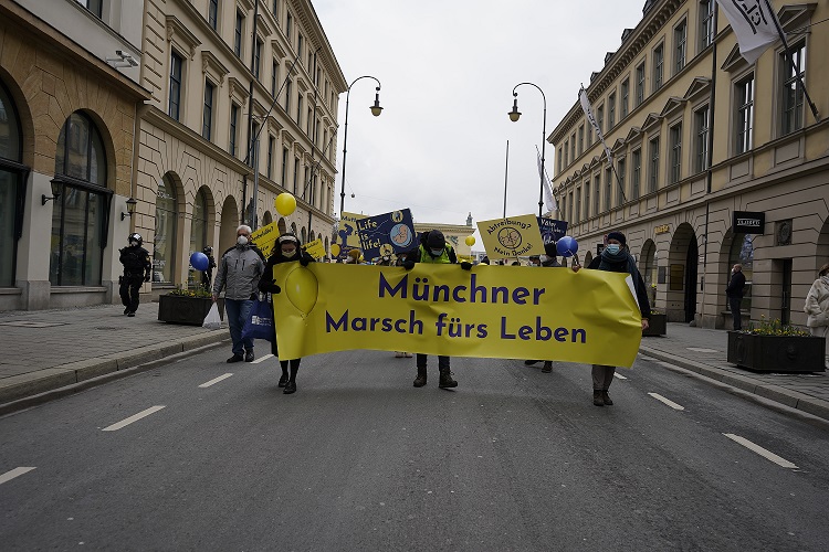 Erster Marsch fürs Leben in München im Jahr 2021. Foto Lina Dahm