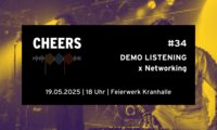 Mo 19.05.2025 CHEERS - Treffen der Münchner Musikszene - Ausgabe 34 - Demo-Listening meets Networking