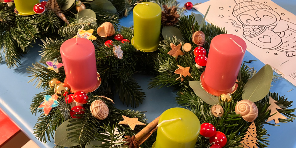 Adventskranz binden
